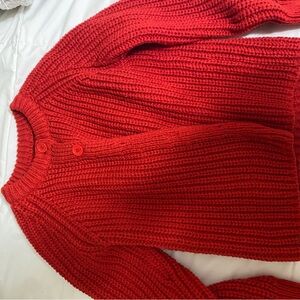 Amazon Vibrant Red Cardigan Sweater